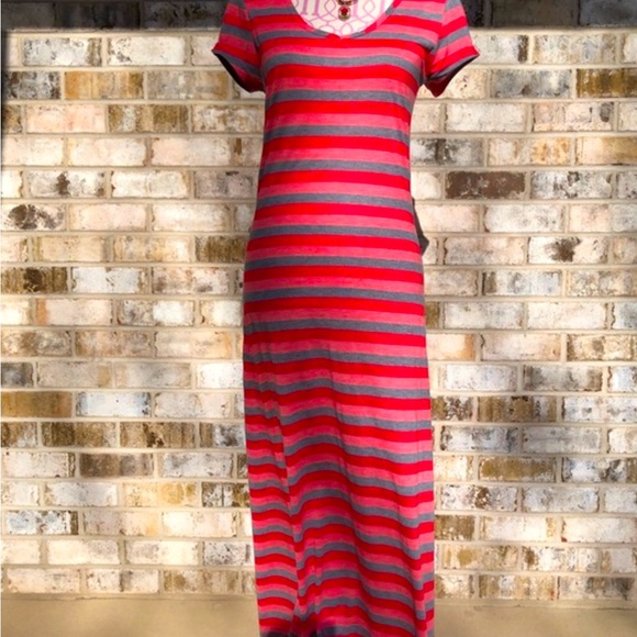 Just Love Dresses & Skirts - NWT Just Love multi colored maxi dress M Grey, Coral and Light Pink